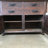 Large Old Wood Sunburst Monterey Furniture Hutch