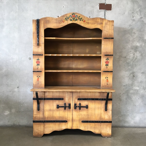Large Straw Ivory Monterey Furniture Cabinet