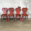 Set of Four Red Wine Cellar Monterey Furniture Chairs