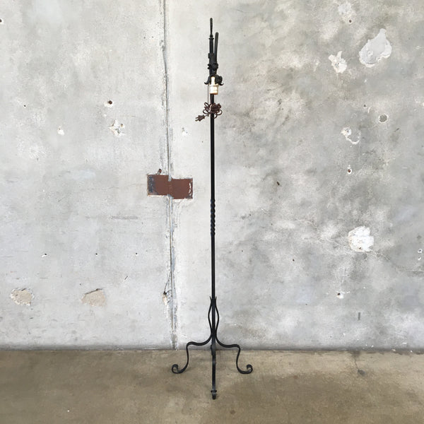 Iron Monterey Style Floor Lamp C. 1920's