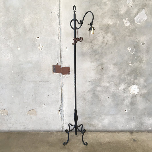 Iron Monterey Style Floor Lamp C. 1920's