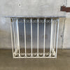 Vintage Wrought Iron Scroll Console With Grey Slate Top
