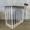 Vintage Wrought Iron Scroll Console With Grey Slate Top