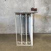 Vintage Wrought Iron Scroll Console With Grey Slate Top