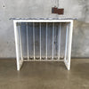 Vintage Wrought Iron Scroll Console With Grey Slate Top