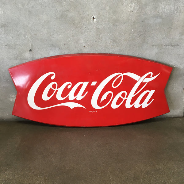 Vintage Coca-Cola Fishtail Sign