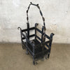 Vintage Wrought Iron Log Basket