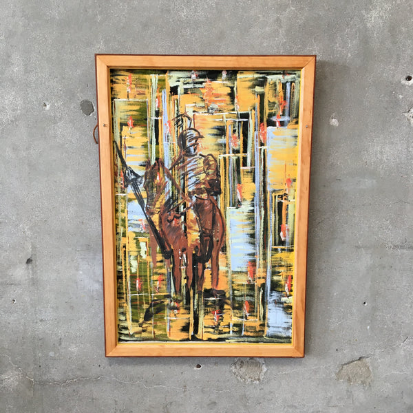 Mid Century Oil On Canvas Painting