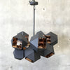 Welles Central Chandelier by Gabriel Scott Blackened Steel & Copper