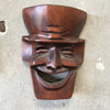 Vintage Pure Comedy And Pure Tragedy Carved Masks Product Image