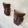 Vintage Pure Comedy And Pure Tragedy Carved Masks Product Image