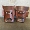 Vintage Pure Comedy And Pure Tragedy Carved Masks Product Image