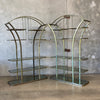 Pair of 80's Art Deco Style Open Shelving Etageres