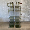 Pair of 80's Art Deco Style Open Shelving Etageres