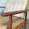 Danish Modern Arm Chair With Original Upholstery & Covers