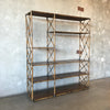 Vintage Metal Bamboo Etagere Shelf