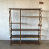 Vintage Metal Bamboo Etagere Shelf