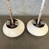 Pair Of Vintage Mid Century Industrial Modern Globe Lamps