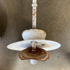 Pair Of Vintage Mid Century Industrial Modern Globe Lamps