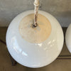 Pair Of Vintage Mid Century Industrial Modern Globe Lamps
