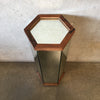 Late Century Modern Mirrored Hexagon Pedestal #1