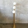 Mid Century Modern Triple Globe Gold Floor Lamp