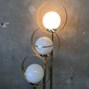 Mid Century Modern Triple Globe Gold Floor Lamp