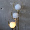 Mid Century Modern Triple Globe Gold Floor Lamp