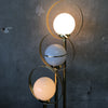 Mid Century Modern Triple Globe Gold Floor Lamp