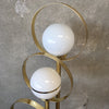 Mid Century Modern Triple Globe Gold Floor Lamp