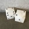 Mid Century Modern Marble Dice Bookends