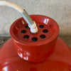 Five Vintage MCM Terracotta Red Pendant Lamps by Lightolier