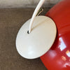 Five Vintage MCM Terracotta Red Pendant Lamps by Lightolier