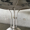 White Painted French Iron Patio table with Floral Detail