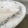 White Painted French Iron Patio table with Floral Detail