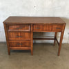 Mid Century Modern 1960's Solid Wood Desk with Formica Top