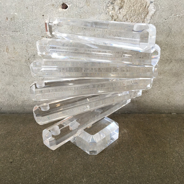Modern Sculptural Spiral Lucite Candle Holder Product Image