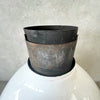 Vintage Mid Century White Porcelain Enamel Malm Fire Drum 3 Fireplace