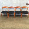 Set of Four Danish Modern Teak Dining Chairs By Knud Andersen - New Upholstery