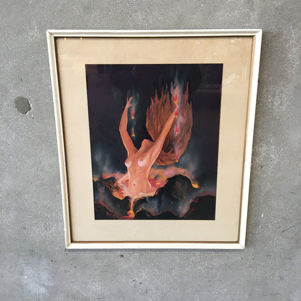 "Volcano Goddess" Oil on Clipboard
