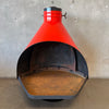 Vintage Mid Century Modern Red Majestic Firehood Fireplace