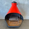 Vintage Mid Century Modern Red Majestic Firehood Fireplace