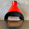 Vintage Mid Century Modern Red Majestic Firehood Fireplace