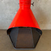 Vintage Mid Century Modern Red Majestic Firehood Fireplace