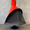Vintage Mid Century Modern Red Majestic Firehood Fireplace