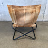 Mid Century Leather Sling Chair by Takeshi Nii