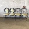 Vintage Wrought Iron Woodard Patio Set With Original Upholstered Seats