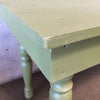 Painted Maple Wood Base Farm Table With Turned Wood Legs