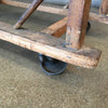 Antique Wood Shoe Rack with Five Glass Shelf Inserts