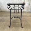 Iron and Beveled Glass Sofa Table